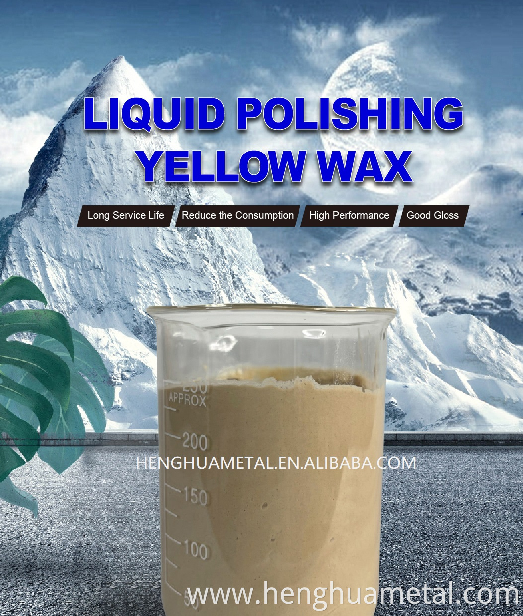 HENGHUA 2022 Rough polishing LIquid Wax Slurry Liquid yellow wax compounds metal polishing paste